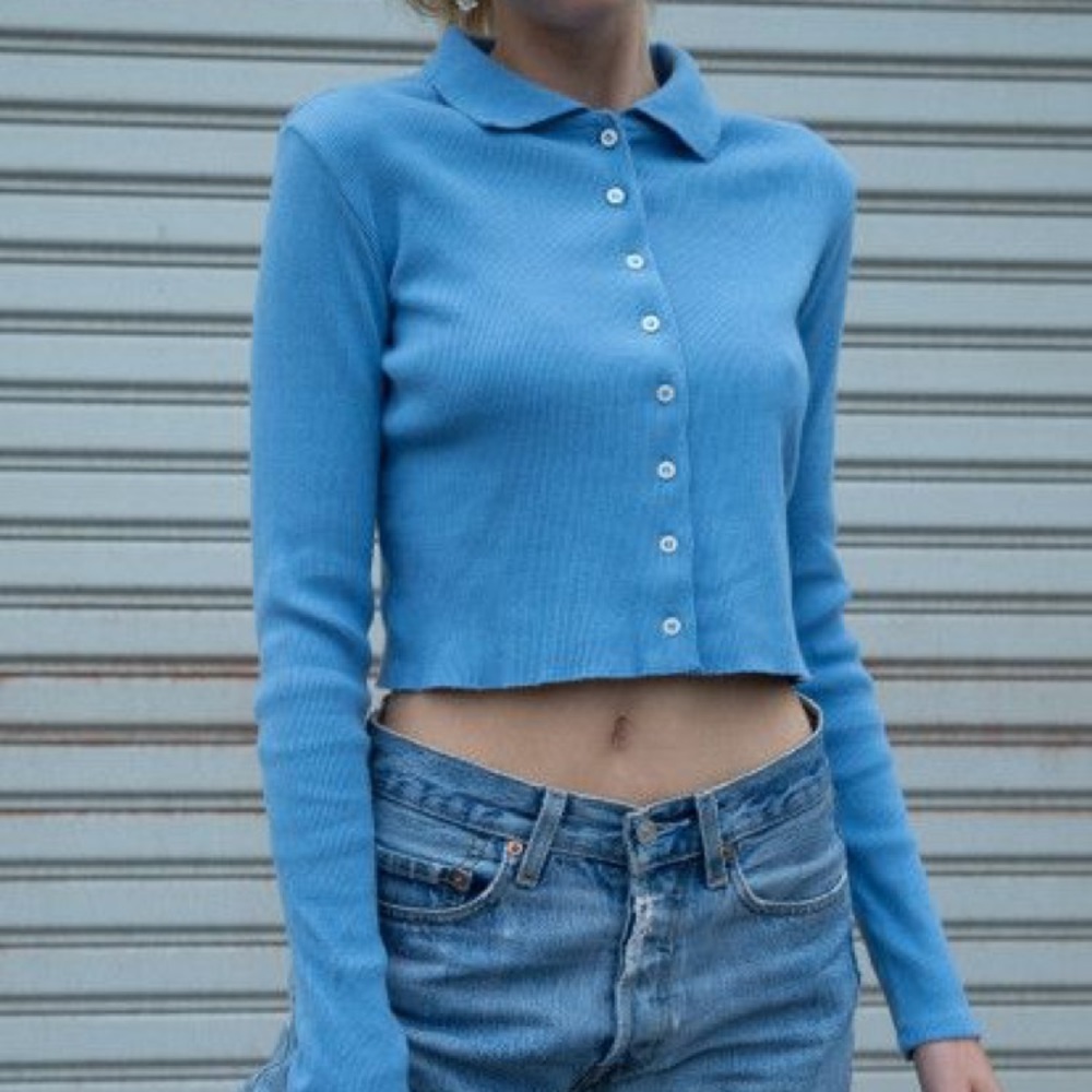 Blue brandy top